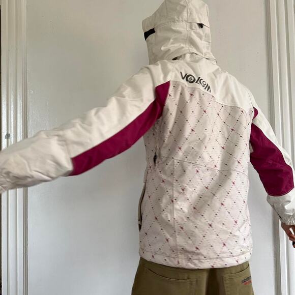 Vintage Y2K Black Pink Volcom Snowboard Ski Winter Jacket - Picture 7 of 8